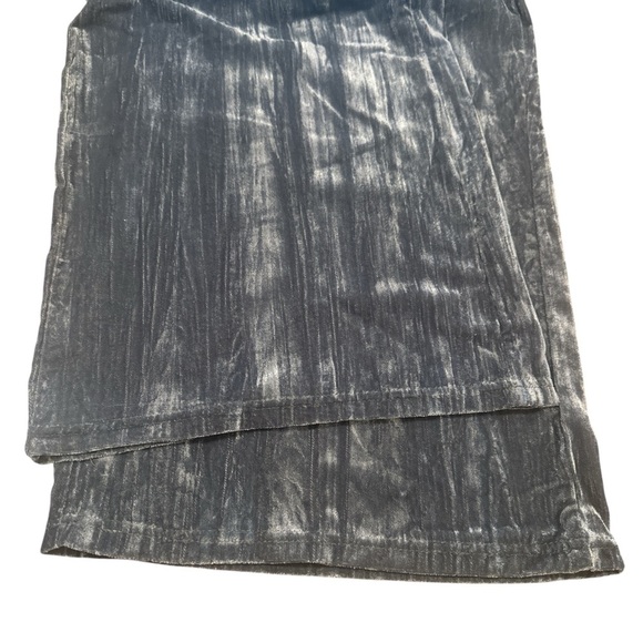 Bibi Pleated Velvet Pants Size XL Seal Grey Side Pockets Belted Waistband - Picture 6 of 14